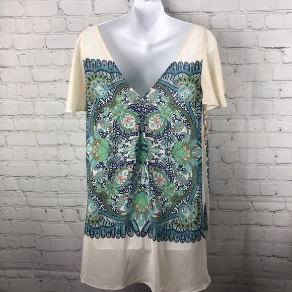 Anthro Maeve Ludovica Silk Flutter Sleeve Top - Picture 6 of 8